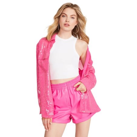 Pink Steve Madden Fonda Women's Shorts | PH 3024JHU